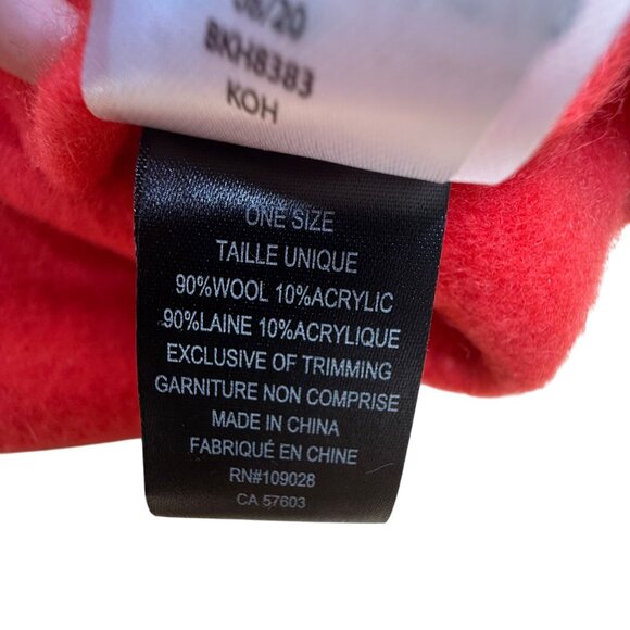 Disney BoxLunch Red Mens Wool Pooh Beret Hat Embroidered Graphics OS - Picture 11 of 14